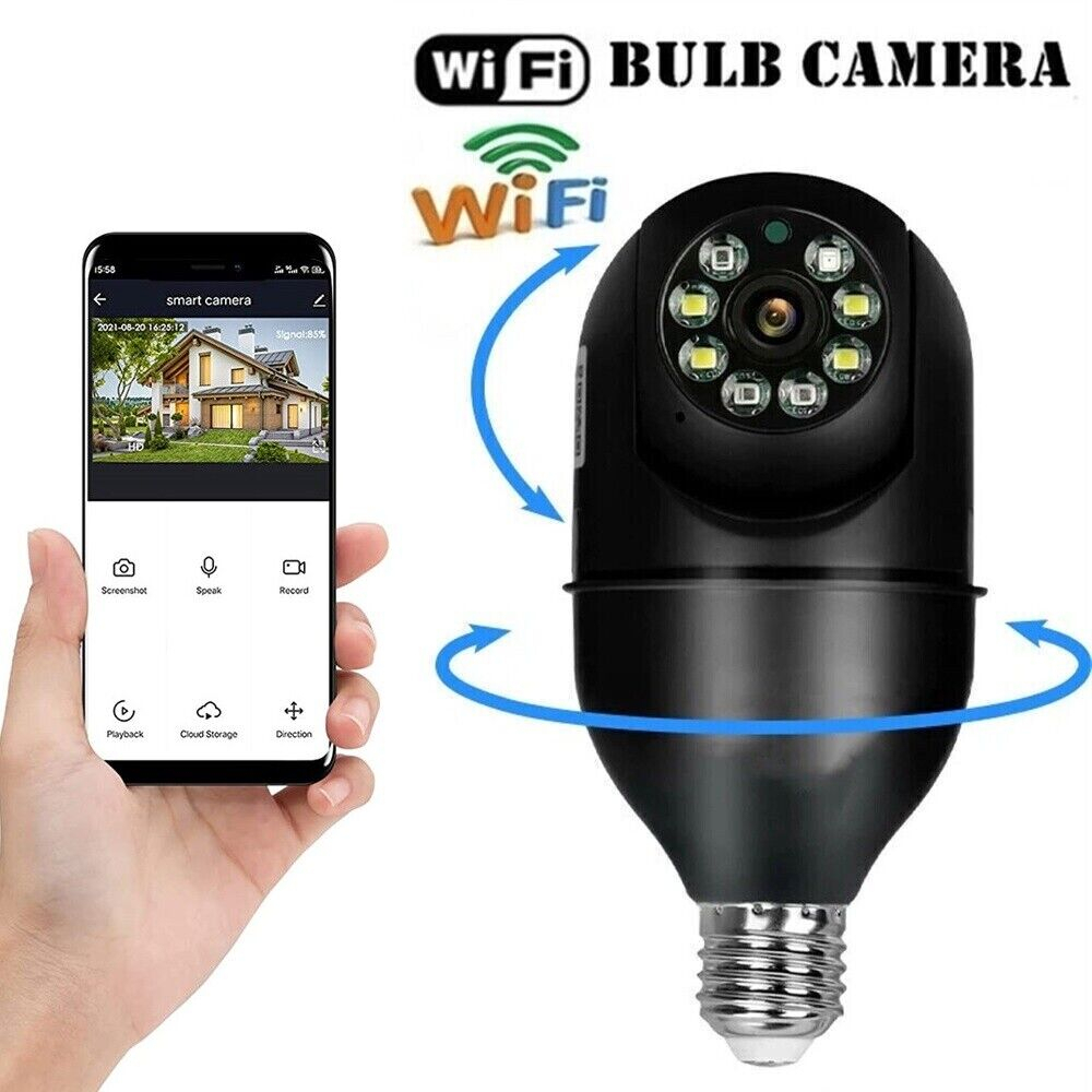 CCTV E27 WIFI SMART CAMERA V380 E27 1080P  (HITAM)