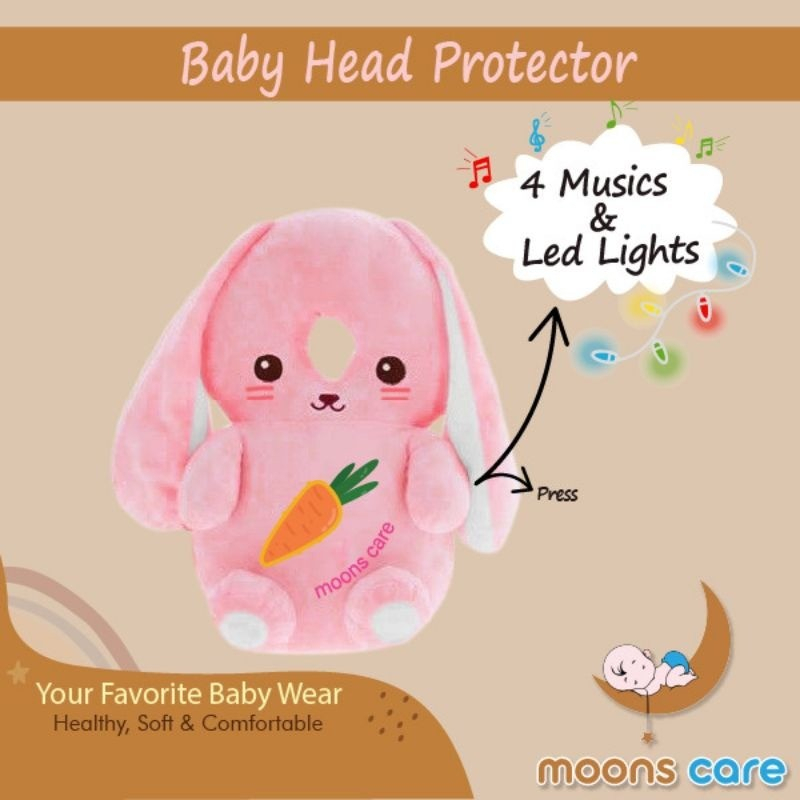 Baby Head Neck Pillow with Music + Lampu LED - Pelindung Kepala Bayi
