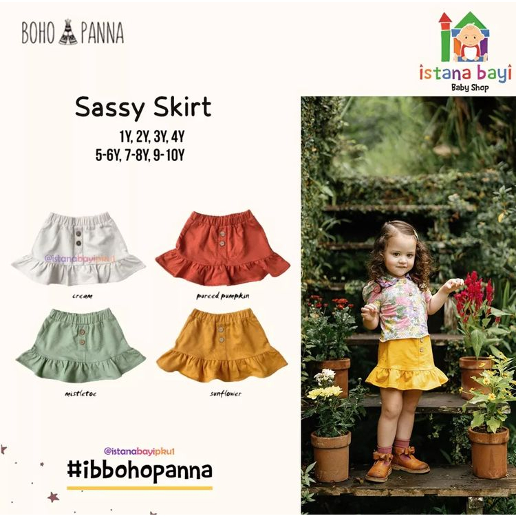 BOHOPANNA - SASSY SKIRT - Rok Anak Perempuan 5-10Tahun