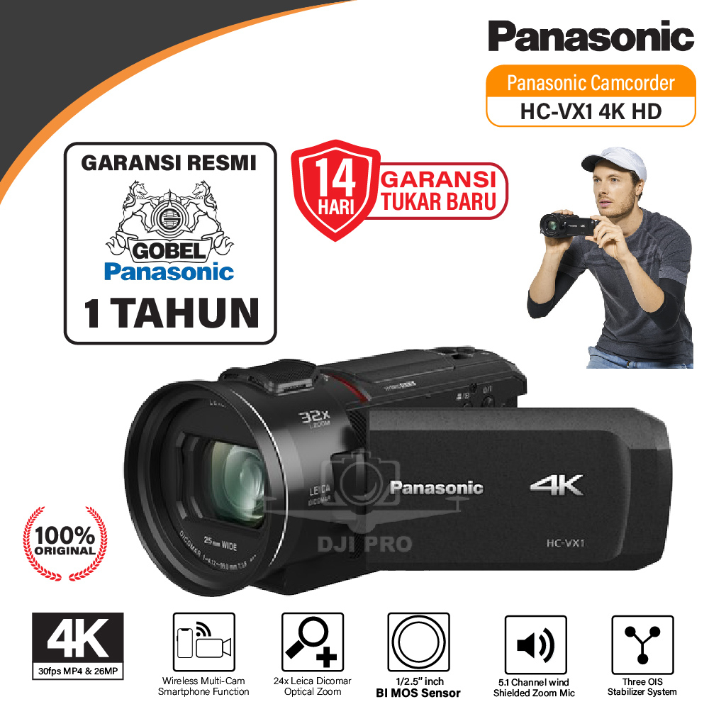 Panasonic HC-VX1 4K HD Camcorder Panasonic HCVX1 Handycam Resmi