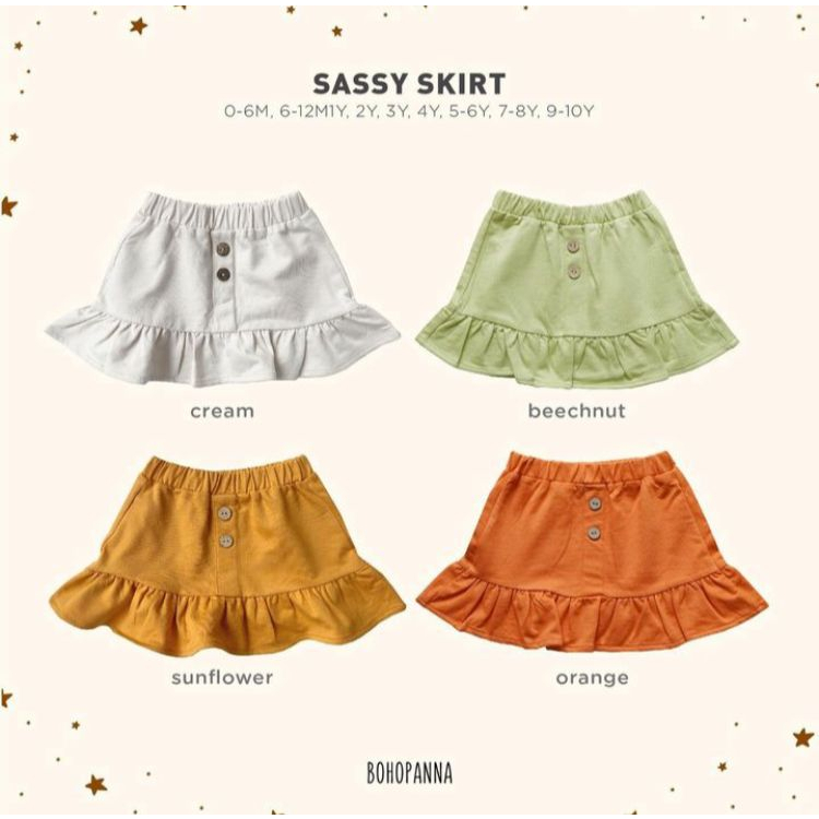 BOHOPANNA - SASSY SKIRT - Rok Anak Perempuan 5-10Tahun