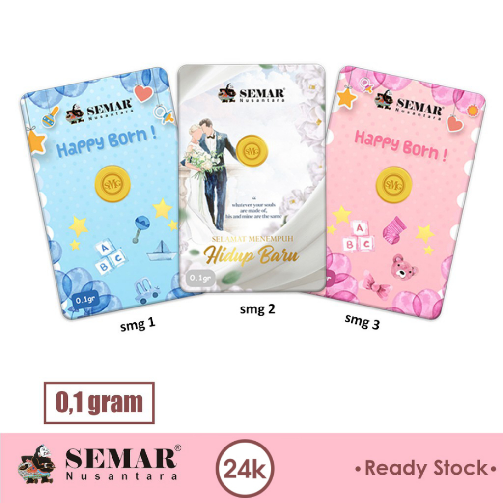 Logam Mulia SMG Press Gift Series I 0.1 Gram Emas Batangan Semar Nusantara