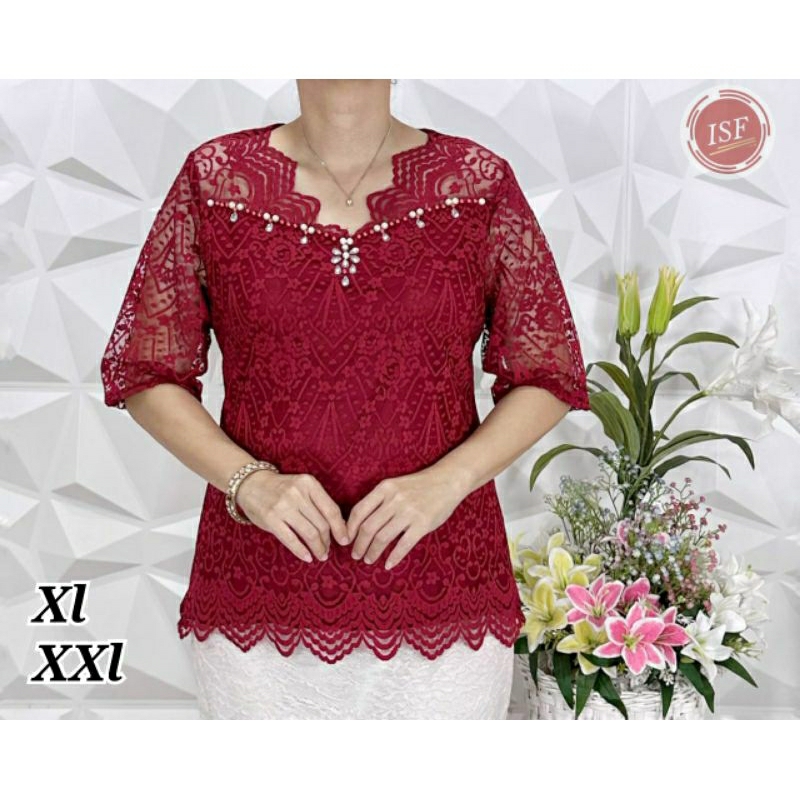 blouse eve fashion brokat kebaya halus made in bangkok
