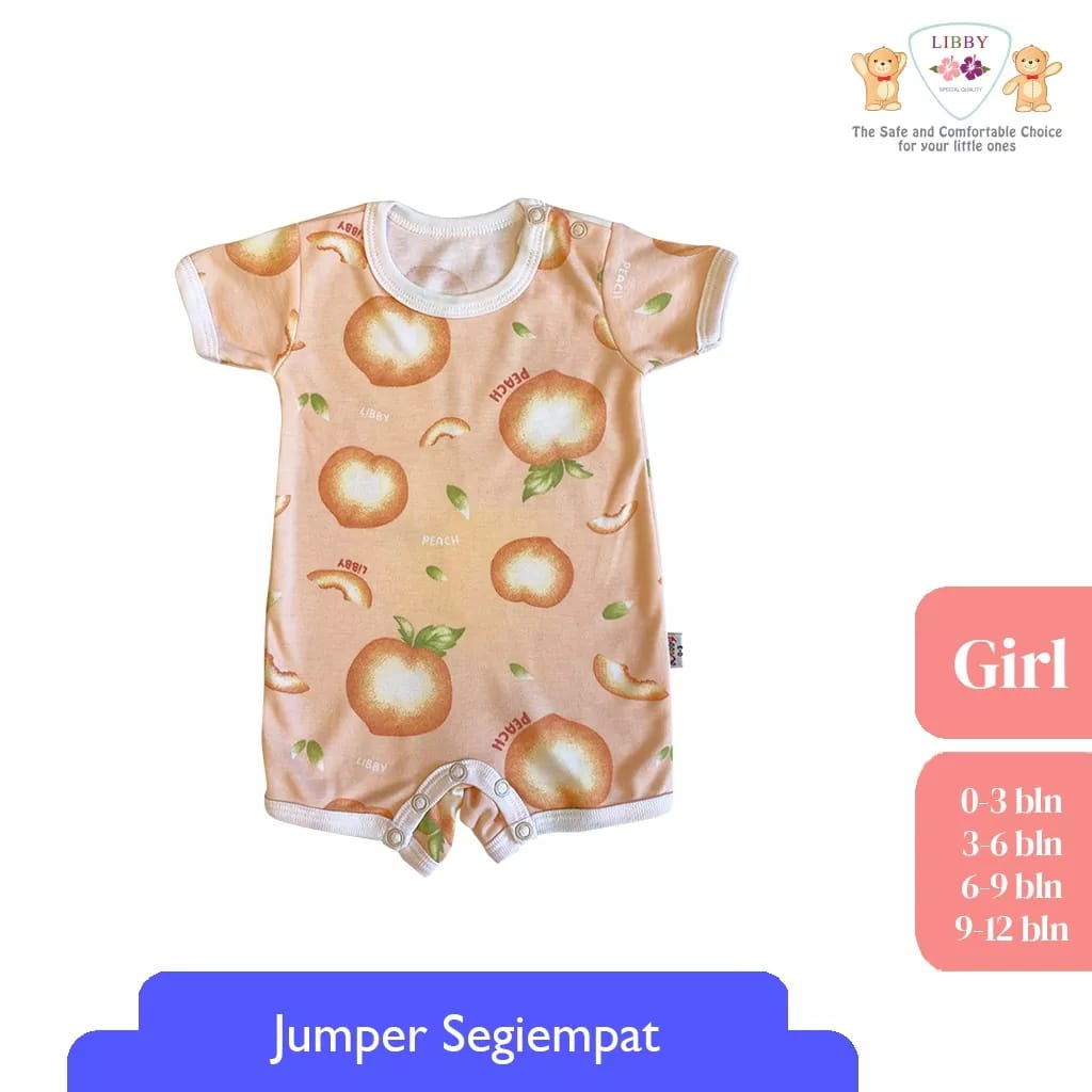 Libby Premium Jumper Segiempat Motif Romper Bayi Perempuan