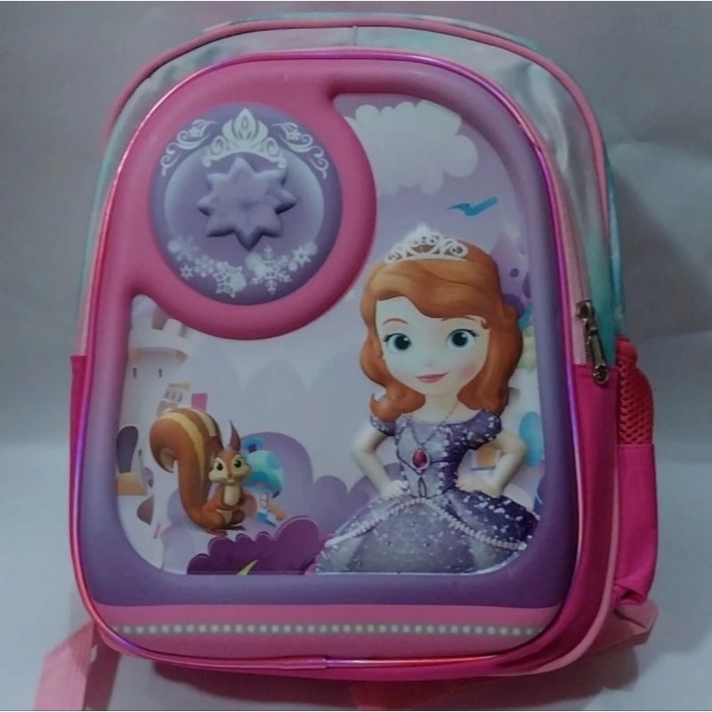 TAS RANSEL ANAK PEREMPUAN KARAKTER PRINCESS SOFIA TAS IMPORT