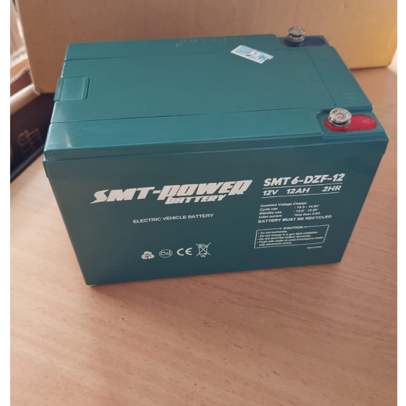 aki sepeda listrik SMT POWER aki selis VOLTA U WIN FLY TIGER 6dzm12 atau 12volt 12ah  SMT POWER