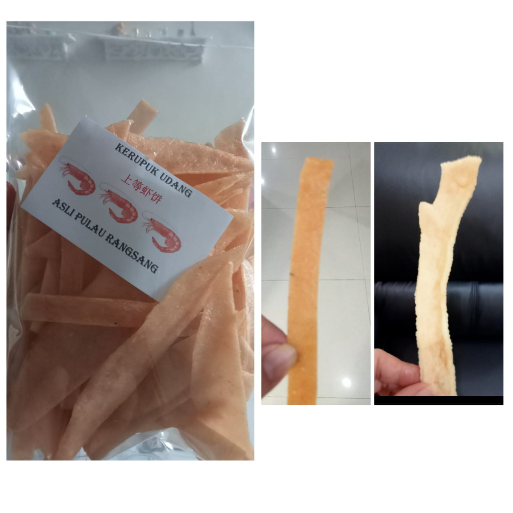 

Kerupuk udang (Heciam) 100% Asli Pulau rangsang 500Gr