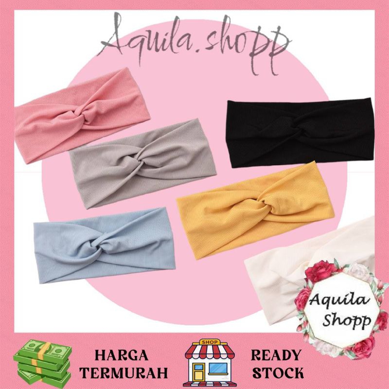 Headband Polos Kain / Headband Sport Wanita Polos