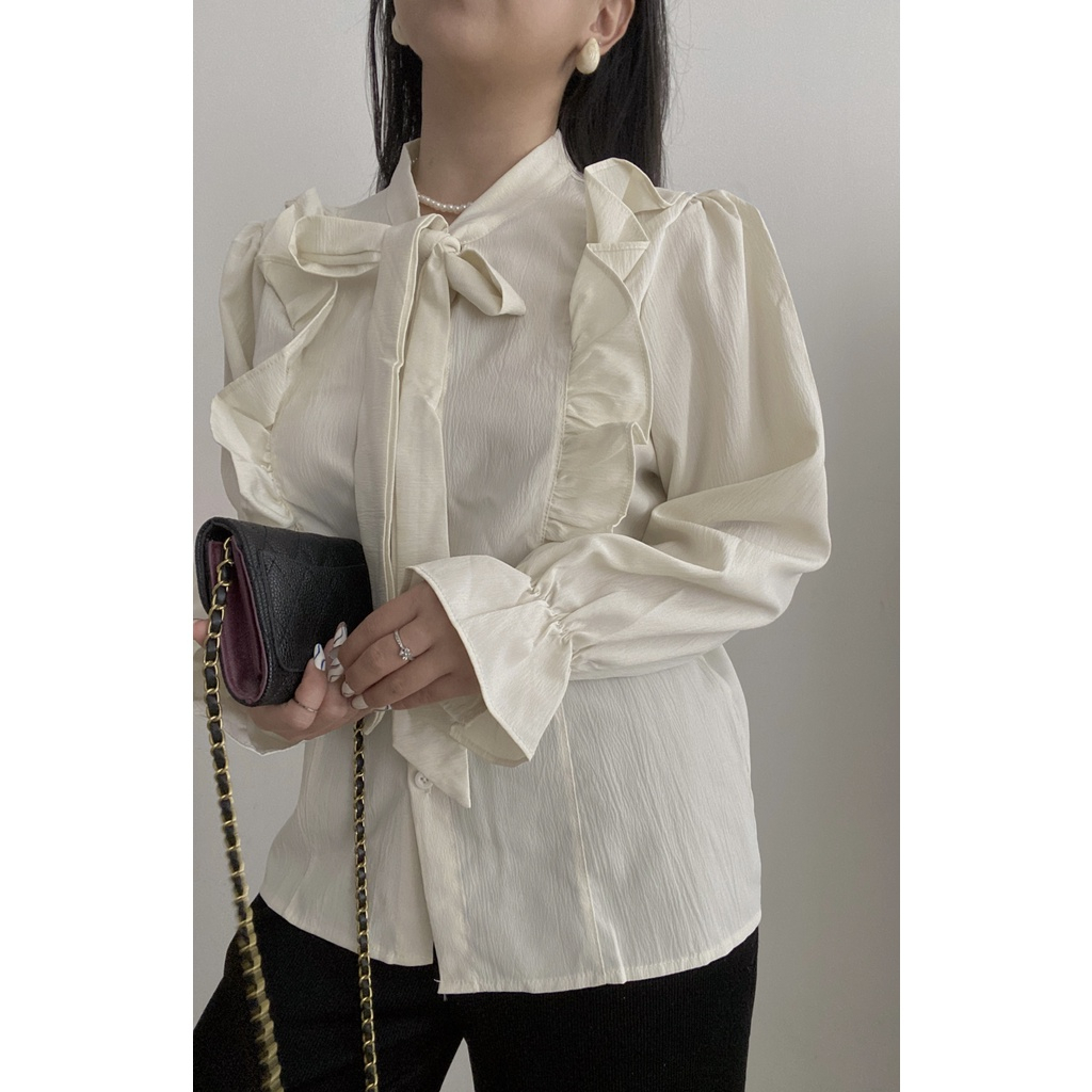 RX FASHION - ROSAINE TOP TWISTCONE / ATASAN BLOUSE WANITA - PN