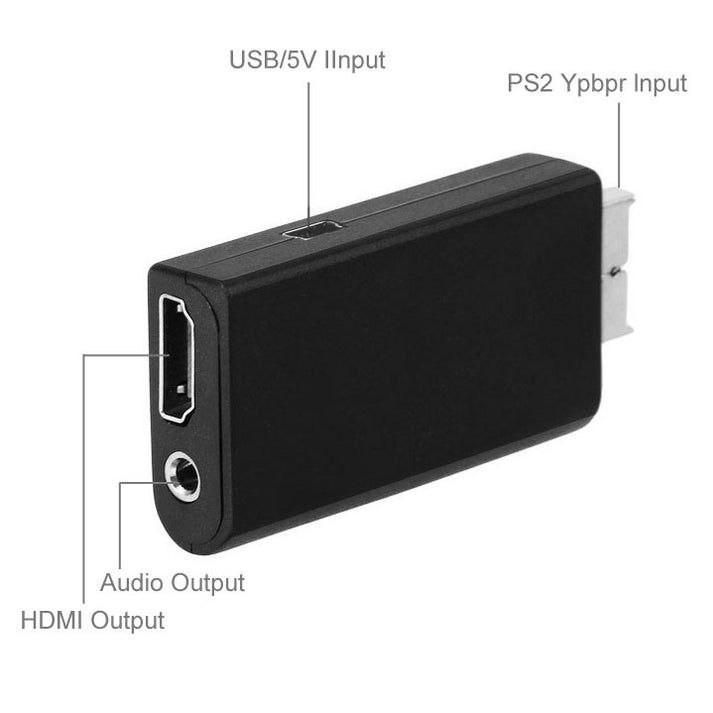 PS2 to HDMI Audio Video AV Adapter Converter 3.5mm Audio Output