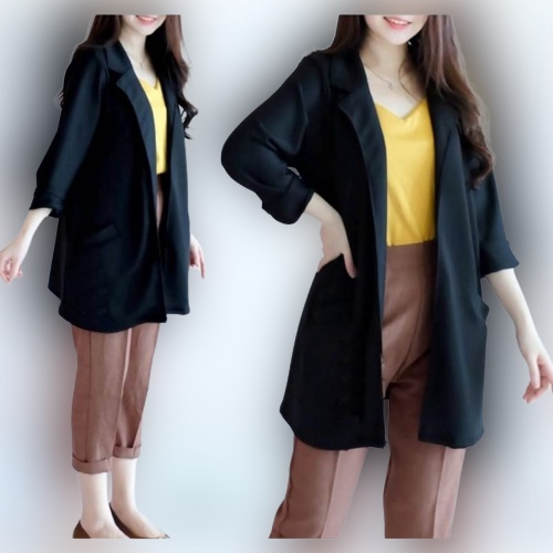 Blazzer Wanita Korean Atasan Blazzer Wanita Terbaru Blazzer Tangan Panjang