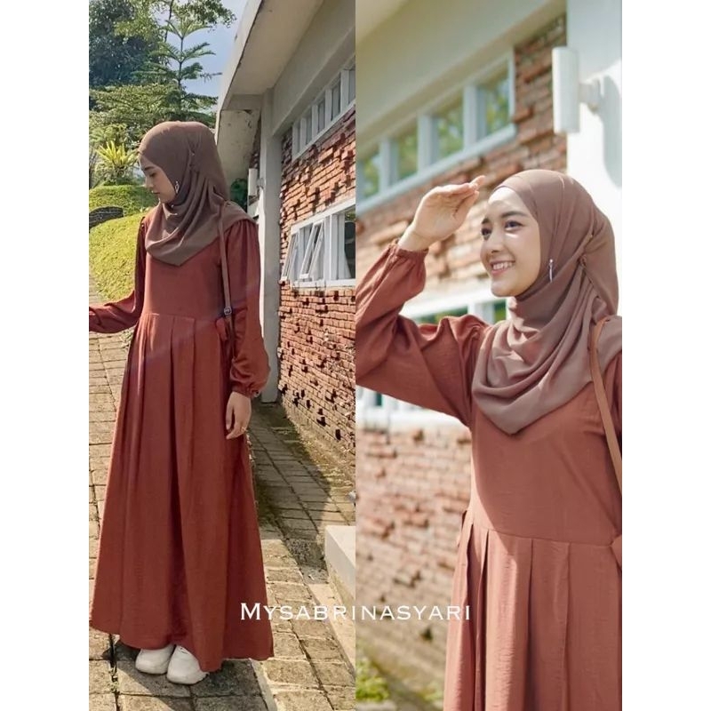 GAMIS POLO LINEN DRESS WANITA PREMIUM