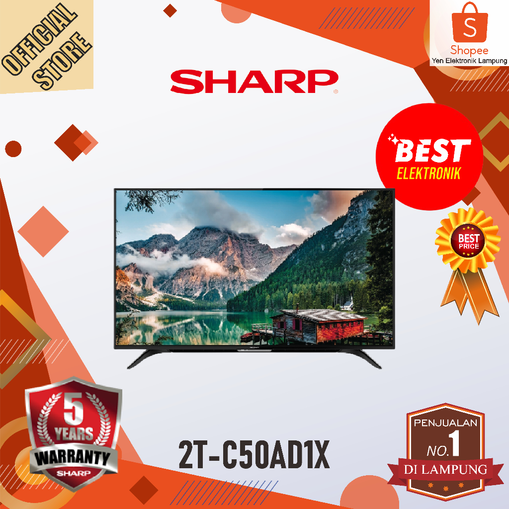 TV SHARP 2TC 50AD1i LED Digital TV 50 Inch Full HD Garansi Resmi SHARP
