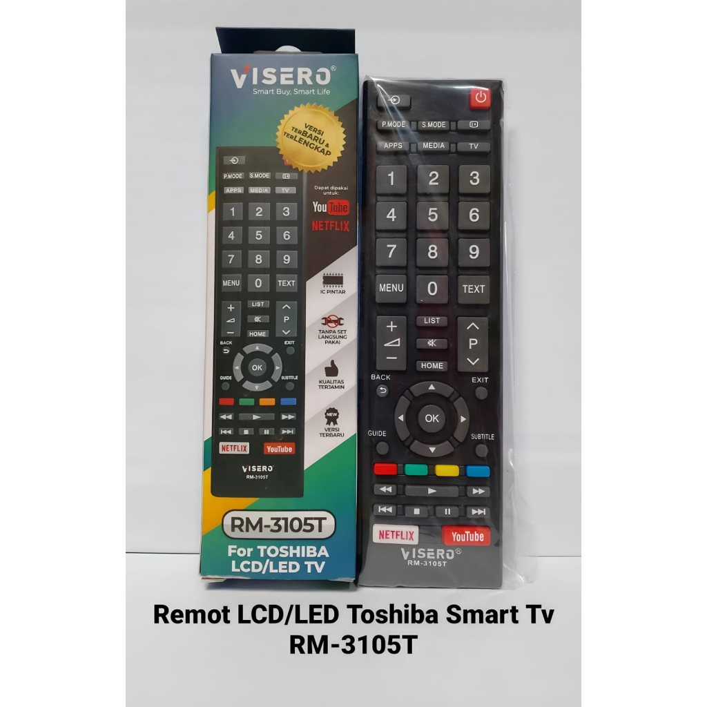 REMOTE TV LED/LCD TOSHIBA SMART TV (RM-3105T)