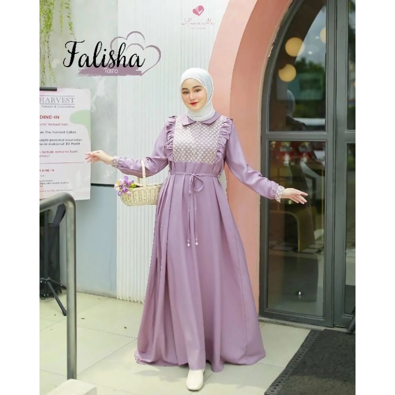 FALISHA DRESS CRINKLE AIRFLOW BUSUI FRIENDLY/GAMIS BRUKAT PREMIUM TERLARIS/FASHION WANITA MUSLIMAH 2023/GAMIS CRINKLE TERLARIS/FAR MOSLEMSTORE