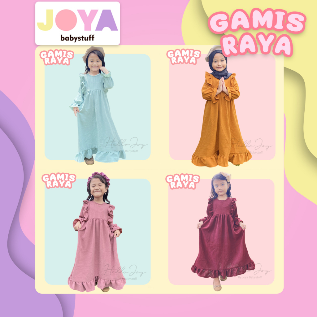 ❤️JOYA BABYSTUFF ❤️ gamis raya / gamis anak / gamis crinkle