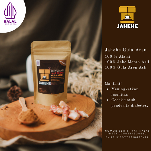 

[Paket Rendah Gula] NON GULA PASIR JAHEHE Jahe Merah Gula Aren Instant 100% Alami