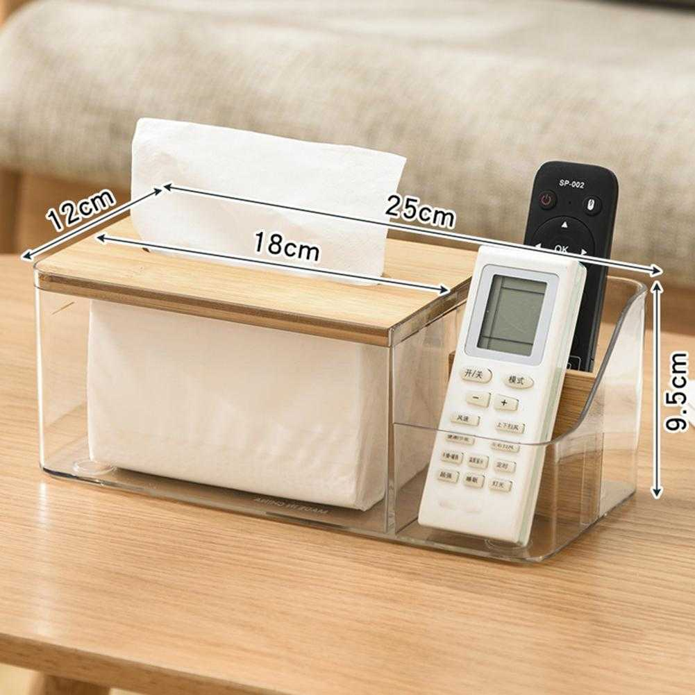 Kotak Tisu Kayu Serbaguna Tissue Box Organizer 25x12x9.5cm Tempat Penyimpanan Tisu Desain Minimalis Berkualitas