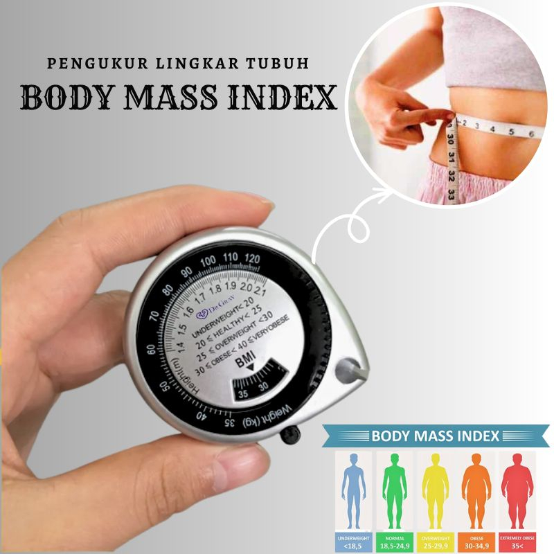 Pengukur Lingkar Tubuh Body Mass Index BMI Tape Dr Gray Meteran - BMI