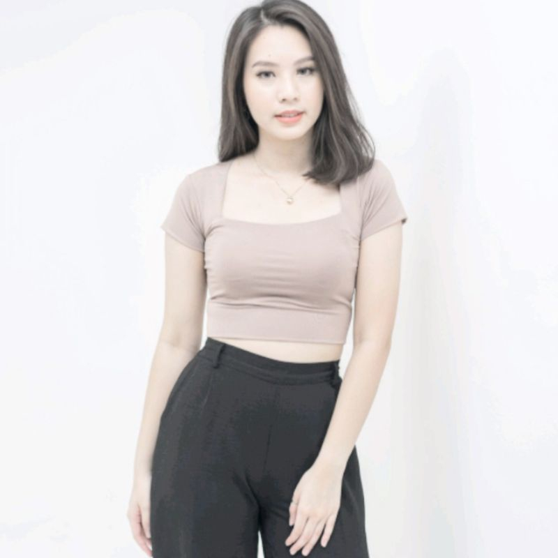 Share: KASHA CROP TOP JERSEY SQUARE KOREA