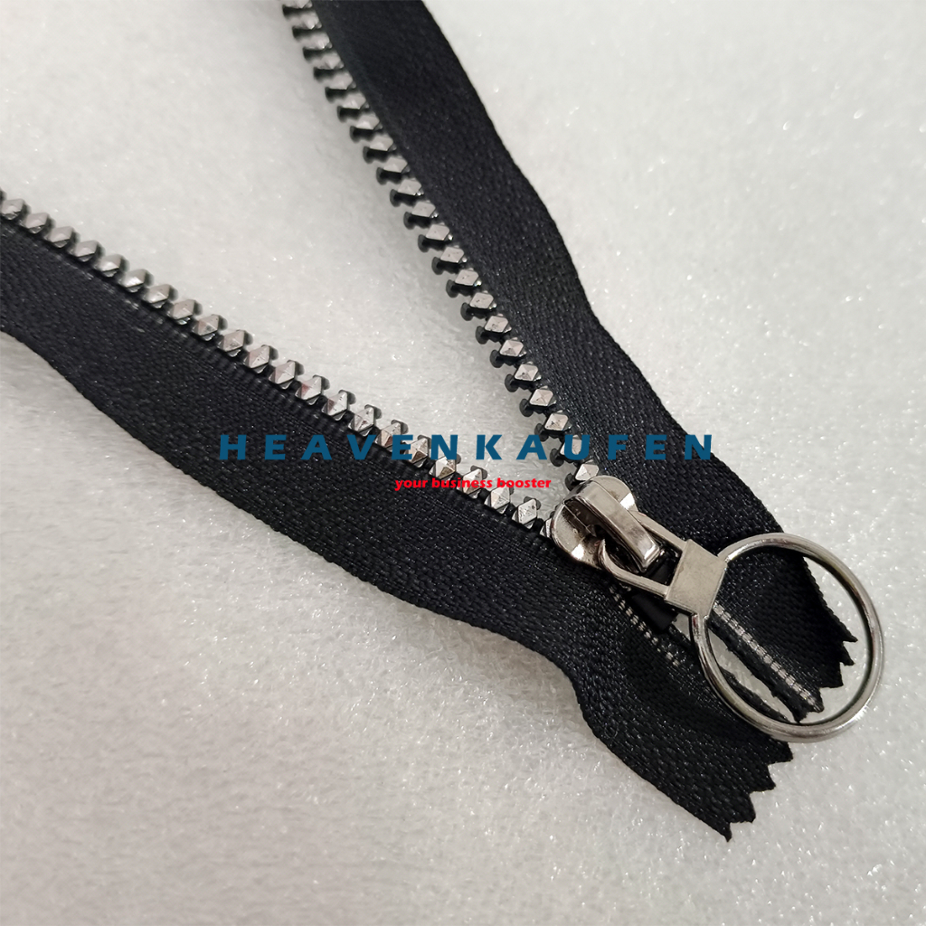 Resleting Zipper 15 cm Atau 6 inch Vislon Warna Hitam - Black Nikel Kode BXA