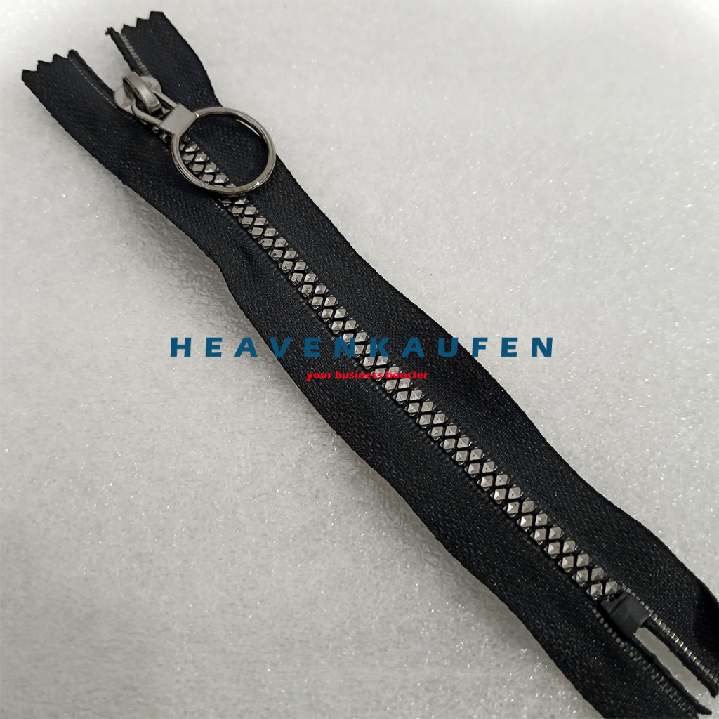 Resleting Zipper 15 cm Atau 6 inch Vislon Warna Hitam - Black Nikel Kode BXA