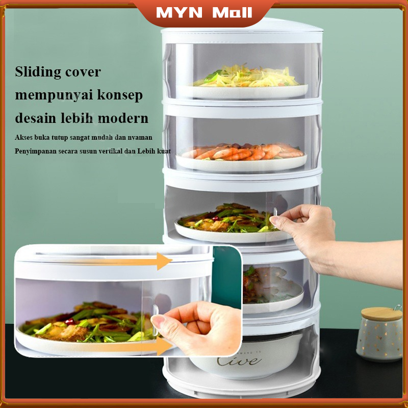 Tudung Saji Penyimpanan Makanan Rak Susun Makanan Tetap Hangat Meal Cover Multilayer