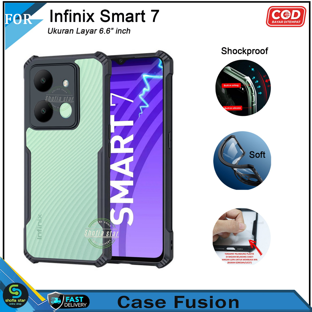 Case Infinix Smart 7 Smart 6 Plus Softcase Shockproof Transparan Casing