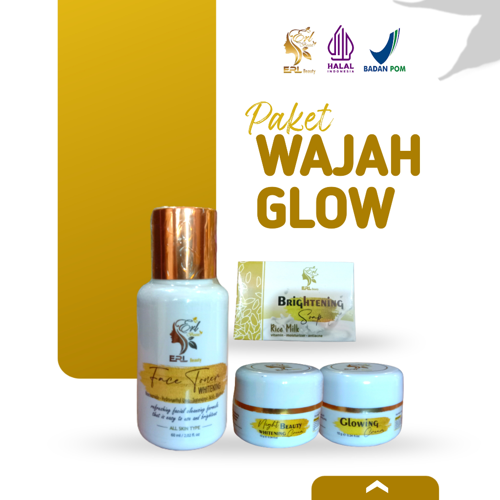 PAKET WAJAH GLOW SABUN RICEMILK ERL BEAUTY