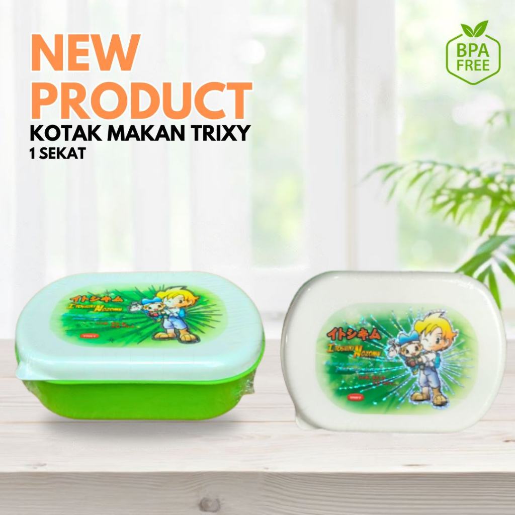 (DL) Bekal Kotak Anak Sekolah Tempat Penyimpanan Makanan Tempat Makan Trixy