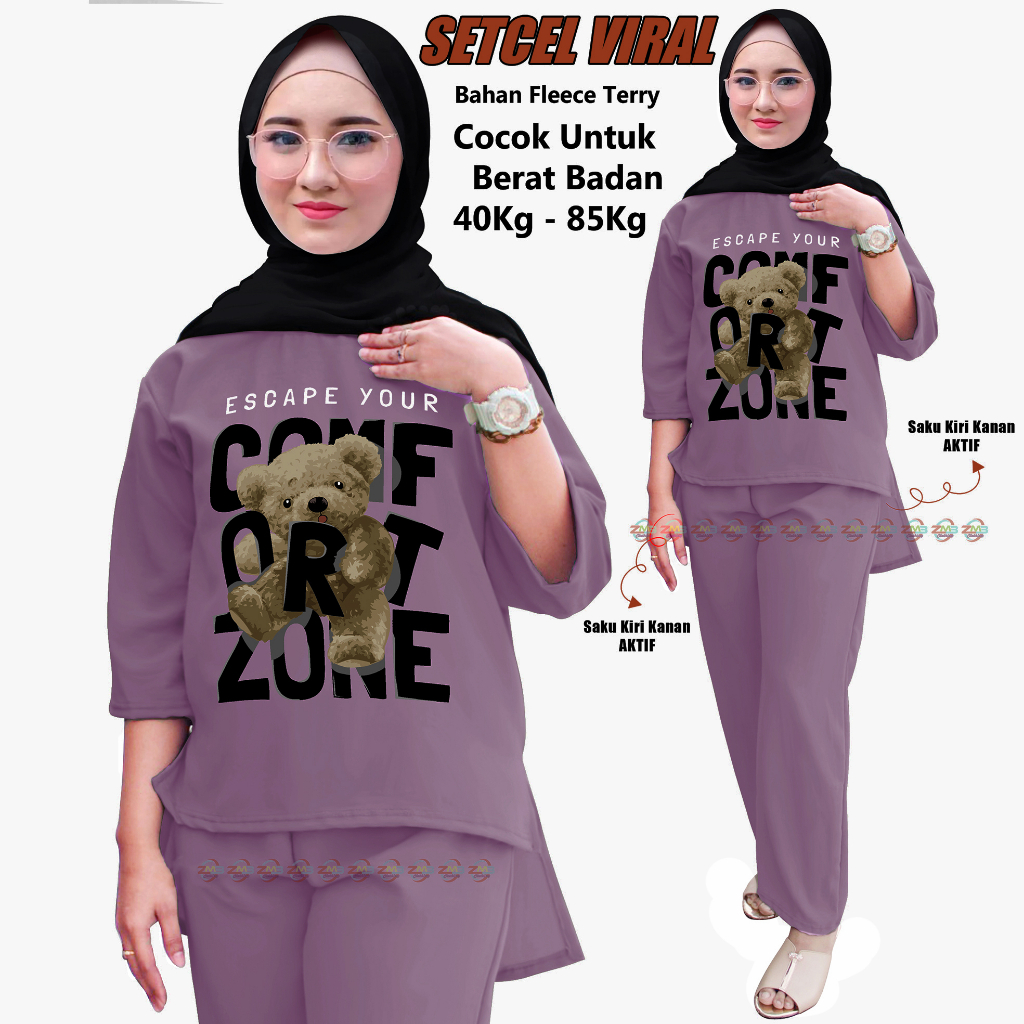[COD] Shazfa.apparel - Setelan Muslim Wanita Terhits Setcel Viral Slebew Bahan Crinkle Air flow