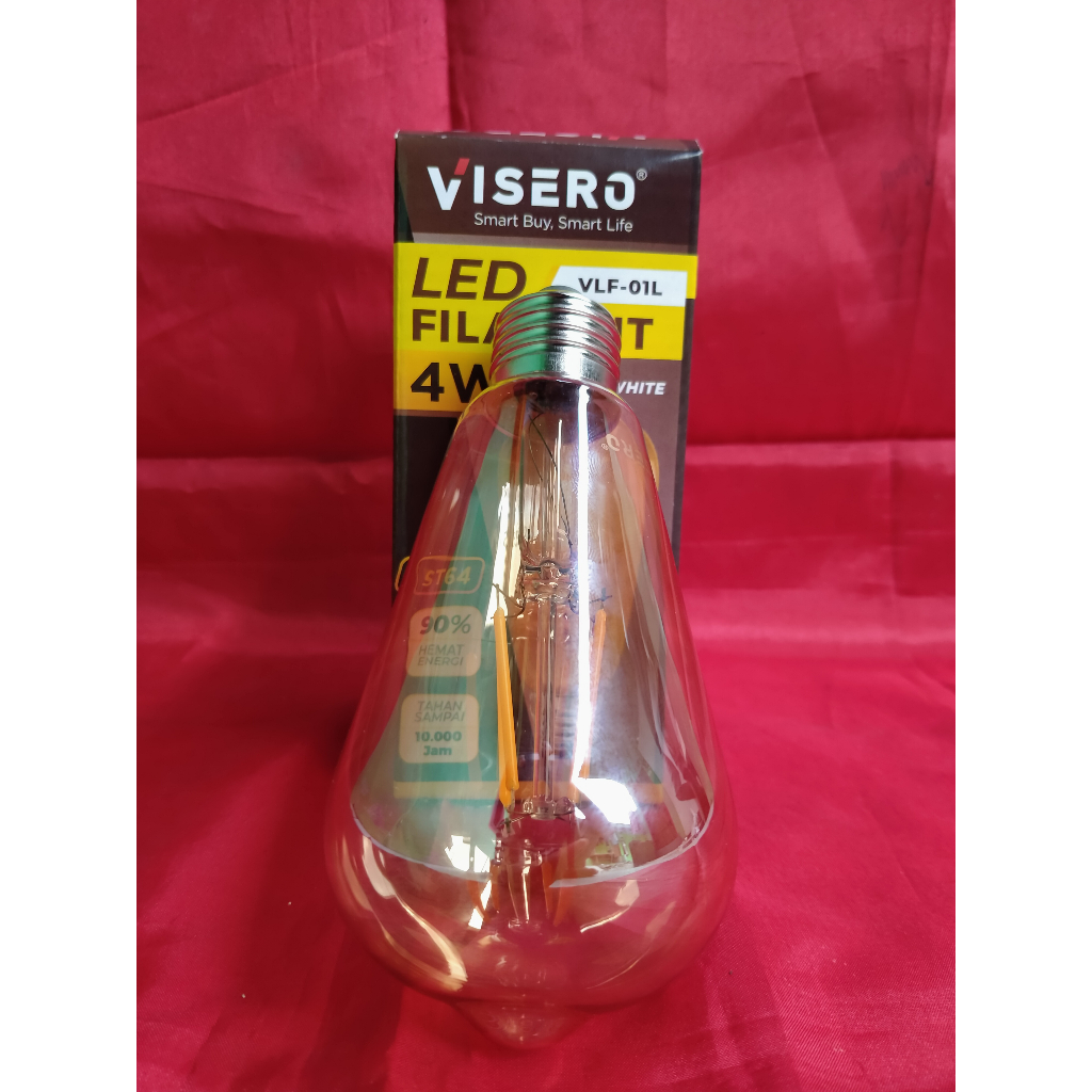 visero Filament Lampu LED 4W Warm White