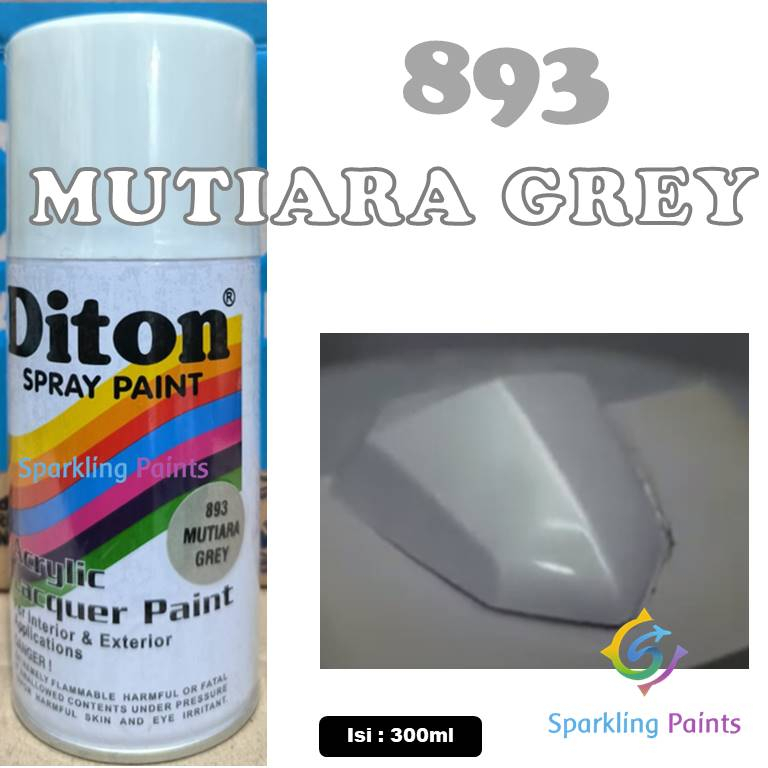 Pilox Diton Mutiara Grey 893 300ml Warna Lembayung Abu Pearl Kilap Mengkilap Glossy Sepeda Motor Mobil