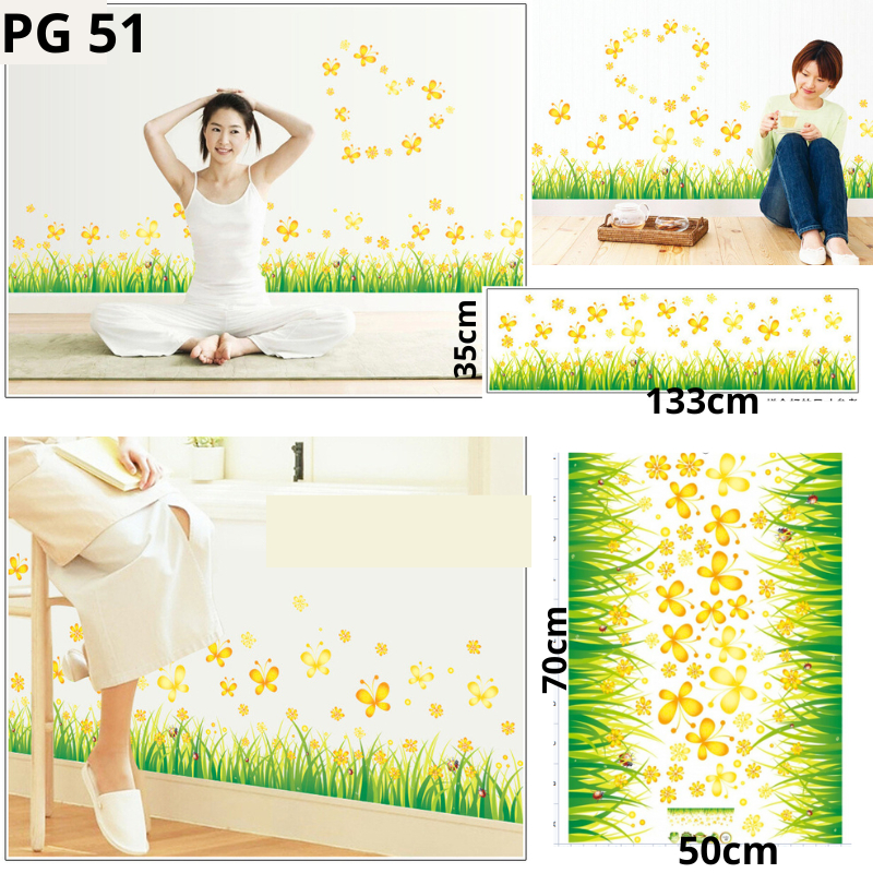 WALL STICKER STIKER SETIKER RUMPUT WALLSTIKER WALLSTICKER DINDING PAGAR LIS BORDER RUMPUT POHON BUNGA MATAHARI SUNFLOWER DEKORASI RUMAH RUANG MAKAN TAMU KAMAR WALSTIKER DEKOR DECOR TEMBOK KERAMIK KRAMIK DAPUR POT RAK SANGKAR BURUNG WALLPAPER DAUN