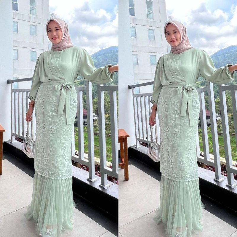 AURA DRESS BROKAT | GAMIS DUYUNG SAHKILA  | DRESS DUYUNG