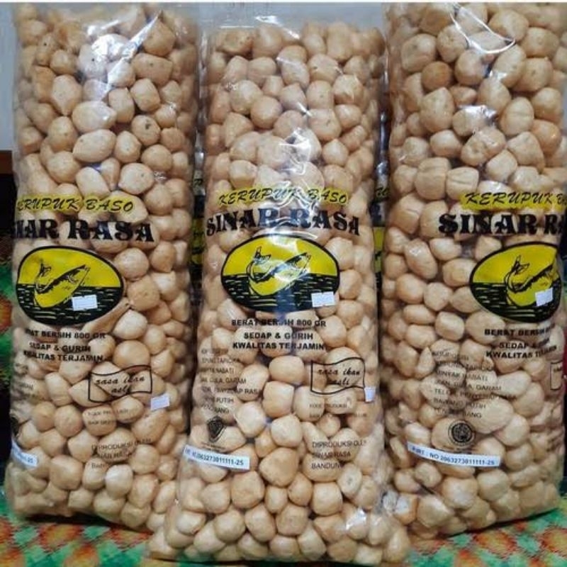 

KERUPUK BAKSO 1 BALL 800 GRAM ASLI IKAN TENGGIRI CAP SINAR RASA