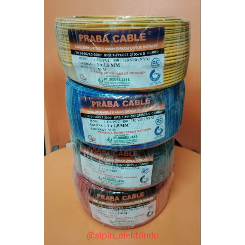Kabel NYA 1,5mm Praba 50m