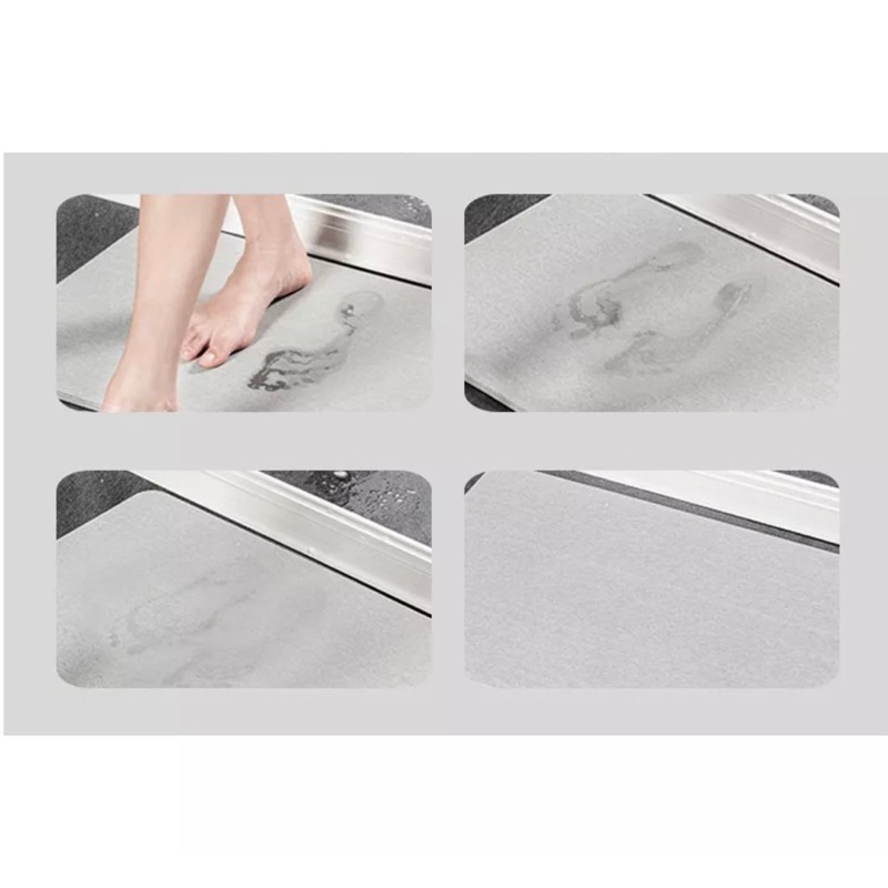 DEALSHOP21 | Keset Kaki Diatomite Persegi Motif Gambar 3D Lap Kaki Kamar Mandi Dapur Anti Bau Doormat Anti Slip Karpet Alas Lantai Untuk Pintu Masuk Kamar Mandi Ruang Tamu Floor Mat Lentur Nyerap Air