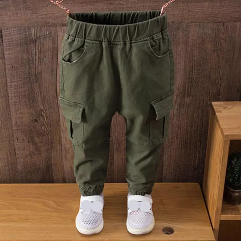 (COD) CELANA PANJANG JOGGER CARGO ANAK 1-6 TAHUN KATUN COMBED