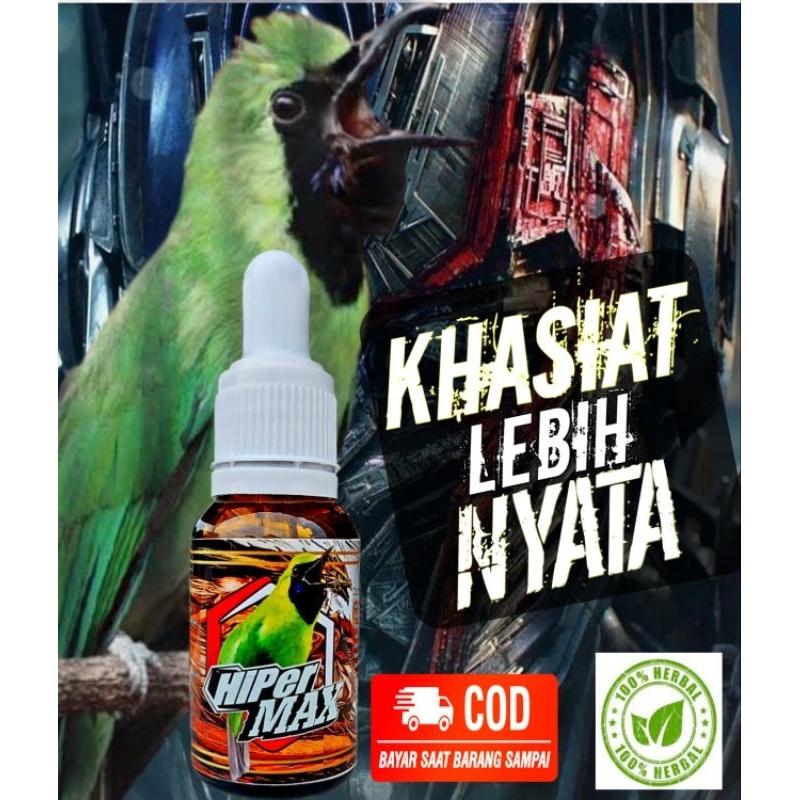 HIPER MAX/HIPER MAX/SUPLEMEN CUCAK IJO/VITAMIN CUCAK IJO/ PENGGACOR CUCAK IJO/PENGGACOR BURUNG CUCAK