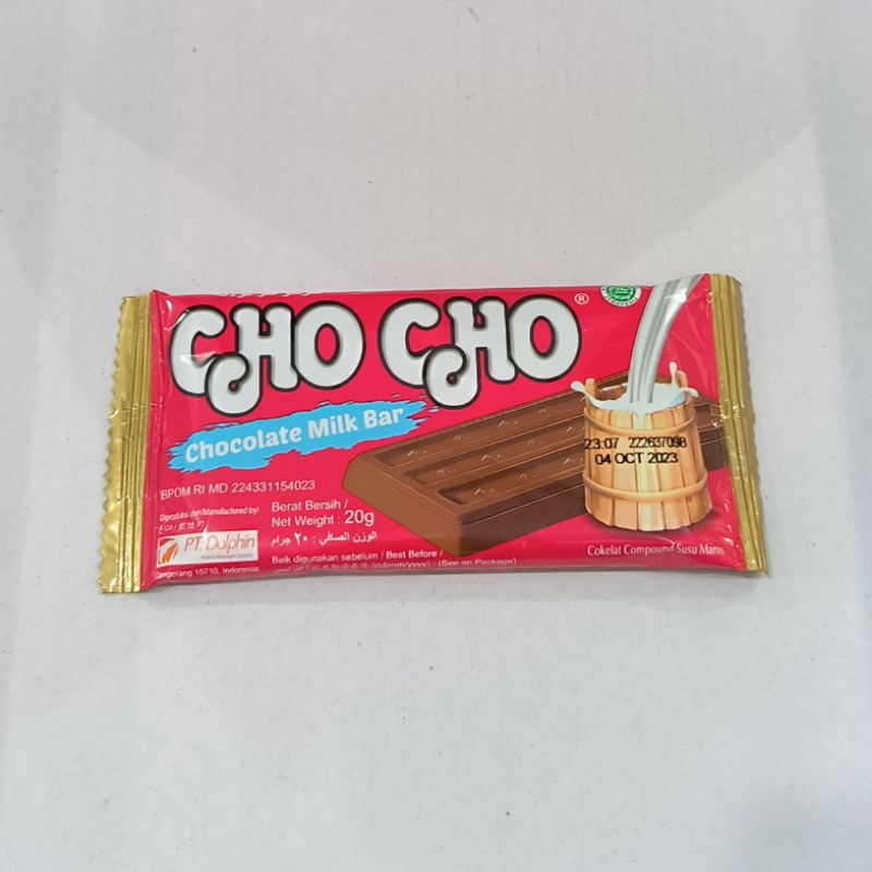 coklat cho cho  , chocolate milk bar 20 gr