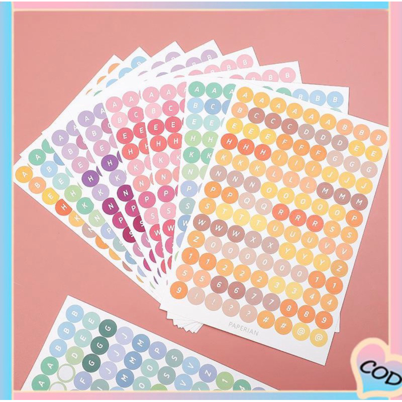 

Stiker Deco Alphabet Untuk Number Aesthetic Sticker Sheet Kiss Cut Sticker Huruf VDY