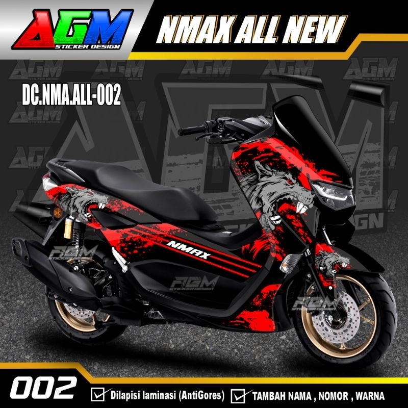 Sticker Decal Nmax Tahun 2015-2023 Full blok Decal Nmax All new Full Body