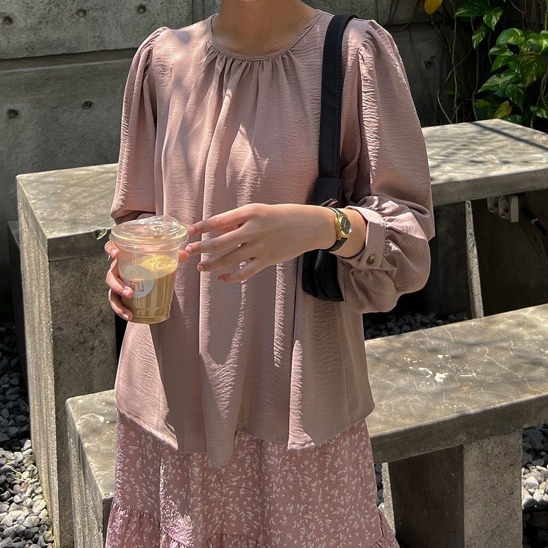 RISA BLOUSE – BAJU ATASAN WANITA BLOUSE KOREA TERBARU 2022 – PAKAIAN WANITA BLOUSE BUNGA KOREAN STYL