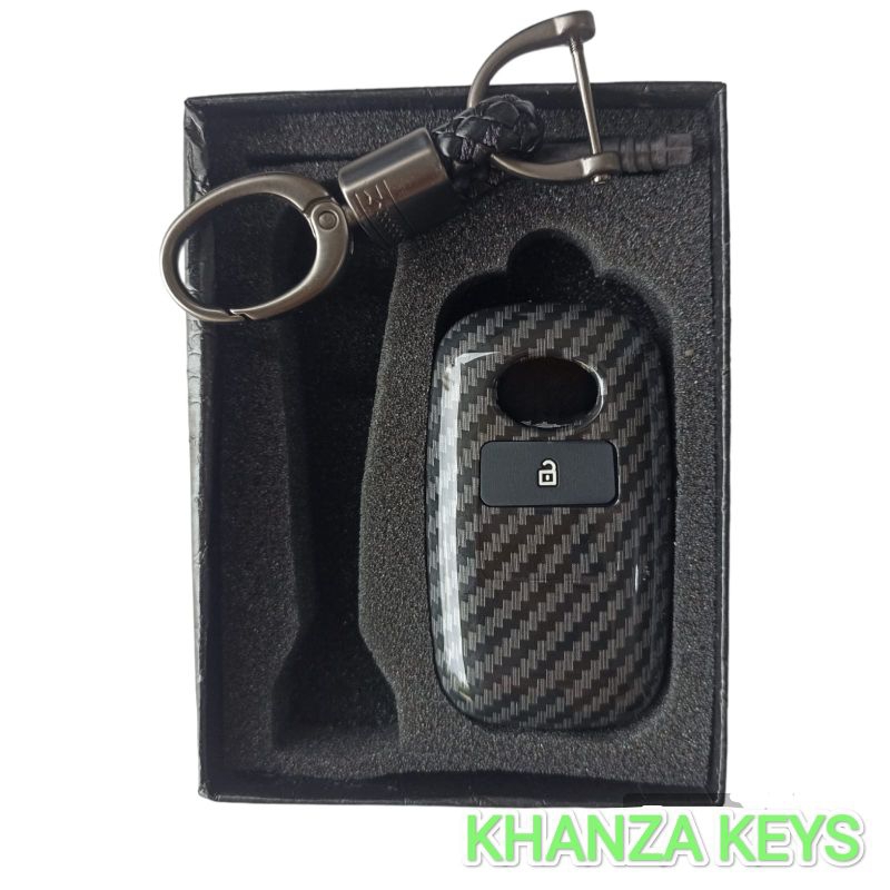 Cover casing silicone Carbon kunci remot smart key toyota Raize new avanza new veloz daihatsu Rocky new xenia