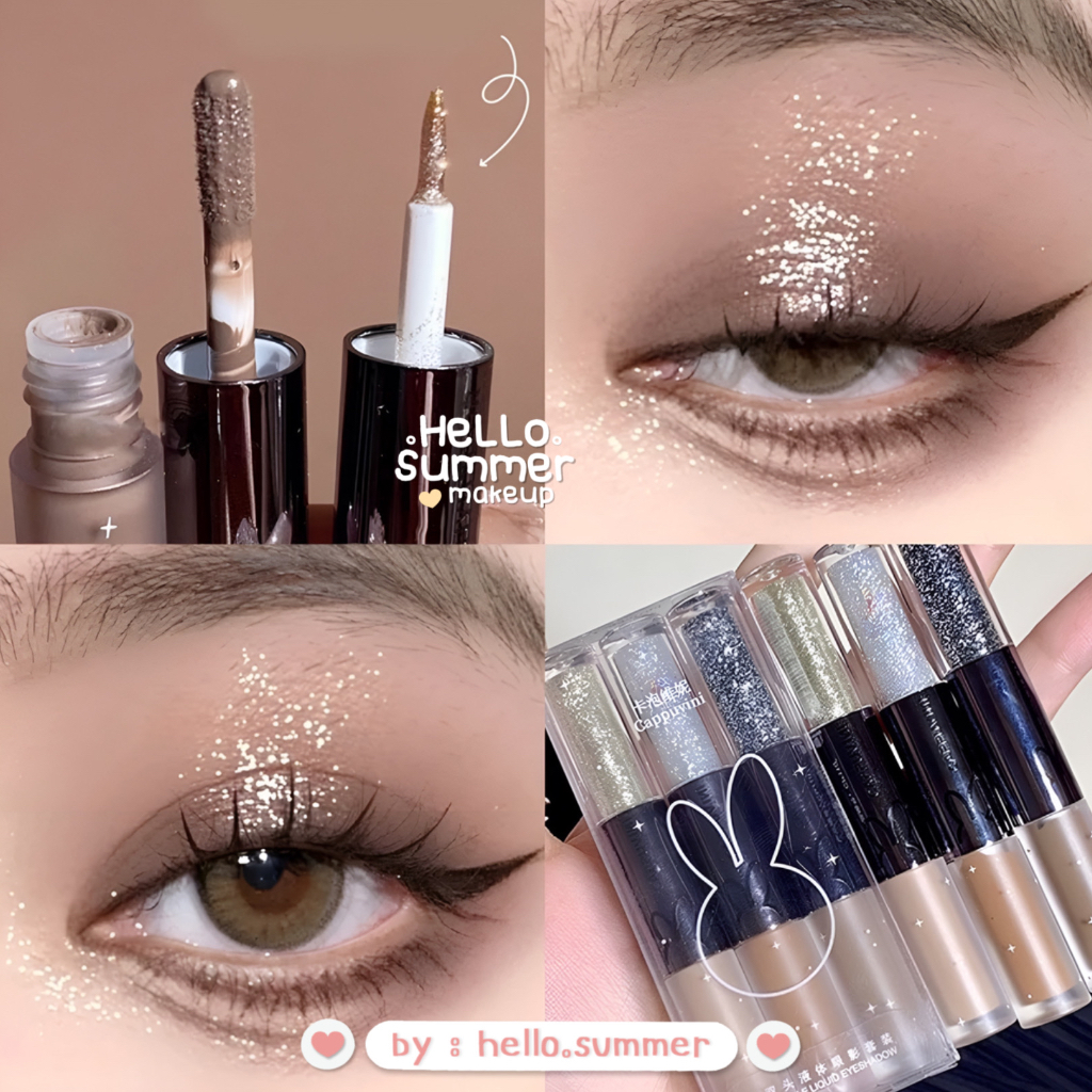 CAPPUVINI Bunny Liquid Matte &amp; Glitter Eyeshadow 2in1 Korean Eye Makeup 2.2gr