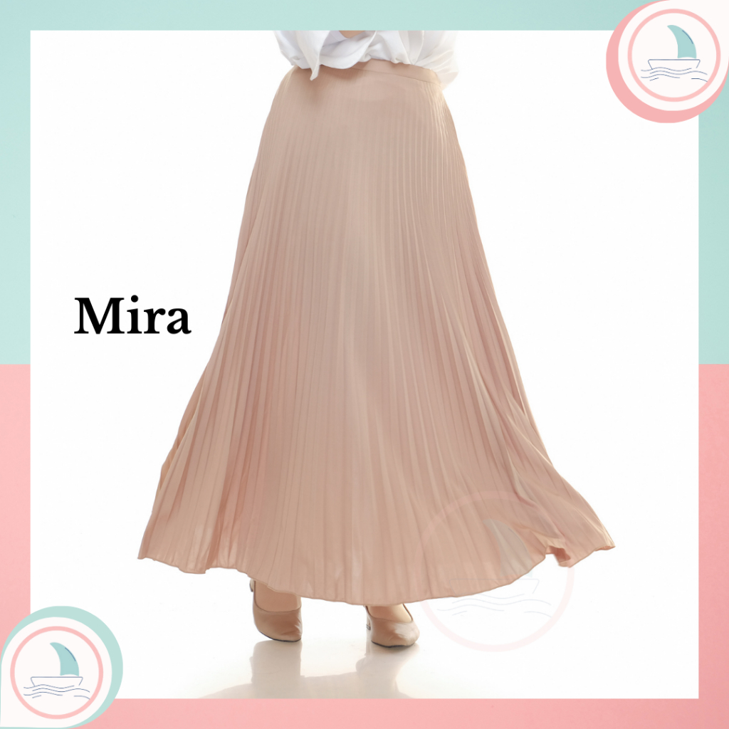 Rok Plisket Panjang Mira Import Premium