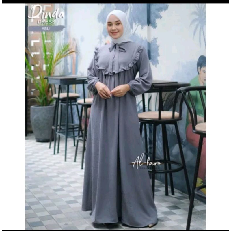 NEW/GAMIS DINDA DRES/GAMIS BAHAN CRINGKLE AIR FLOW PREMIUM/GAMIS TERBARU