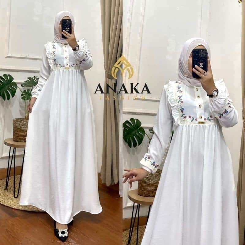 RENATA DRESS BORDIR CRINKLE AIRFLOW