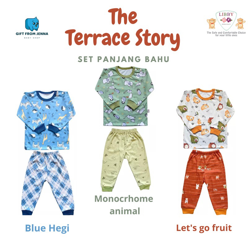 LIBBY BABY Setelan Panjang | The Terrace Story | Baju Anak Panjang Celana Panjang | Baju Anak Peremp